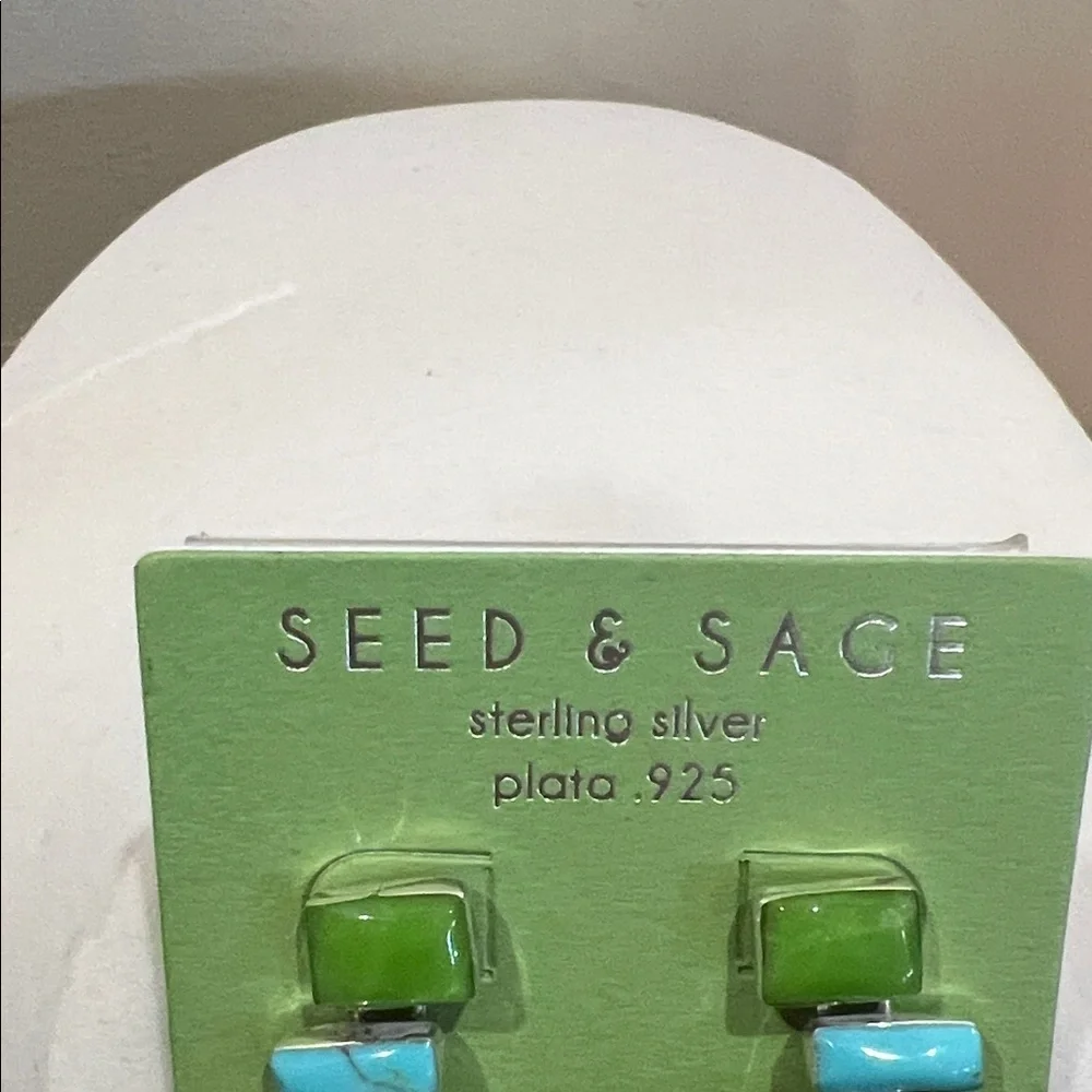 Seed & Sage | Sterling Silver Multicolor Earrings - Picture 2 of 6